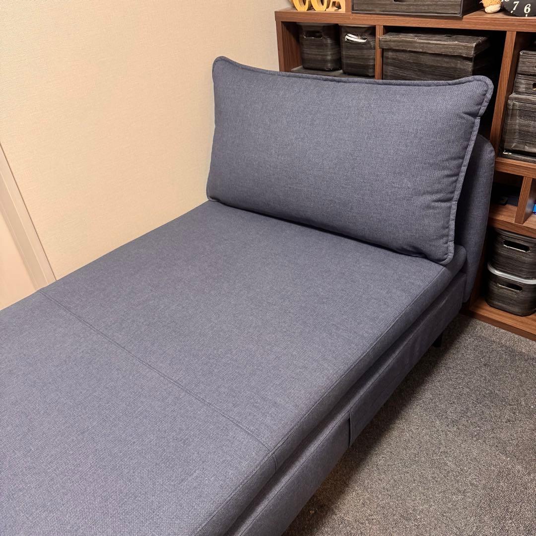 【美品】ニトリ ソファー MS01 シェーズ ロング肘なし Nシールド DBL