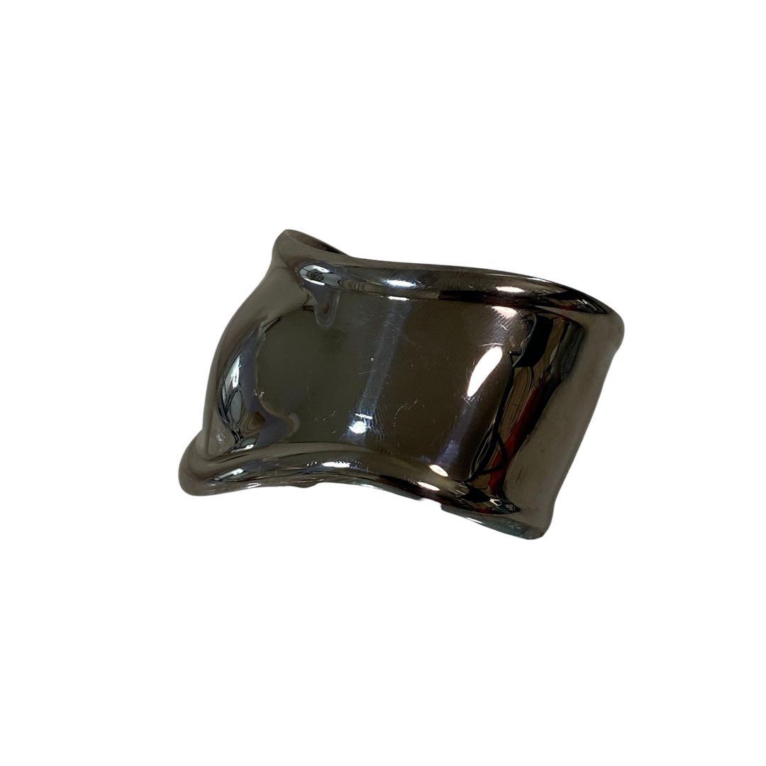 美品 ティファニー Tiffany ボーンカフ スモール ルテニウム.