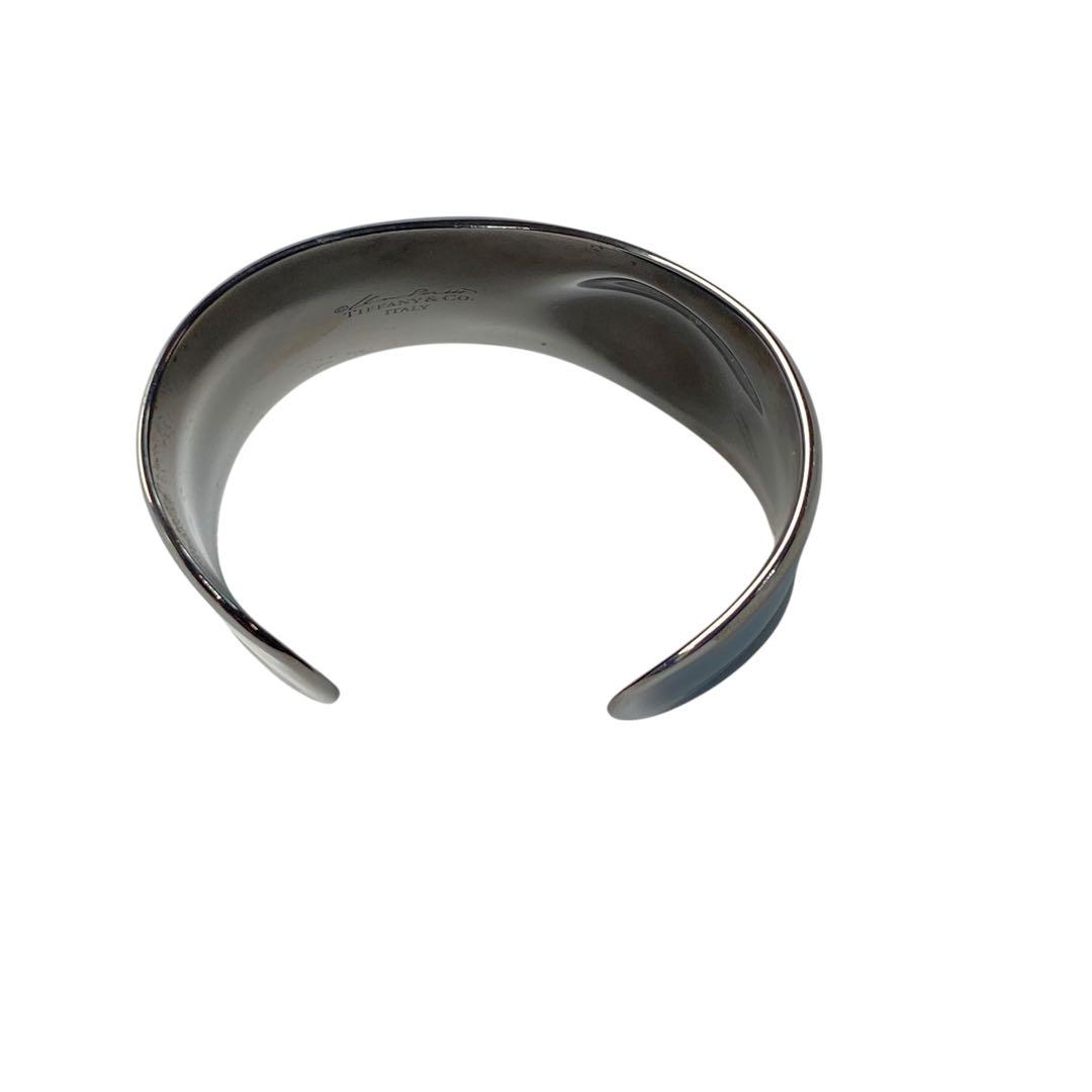 美品 ティファニー Tiffany ボーンカフ スモール ルテニウム.