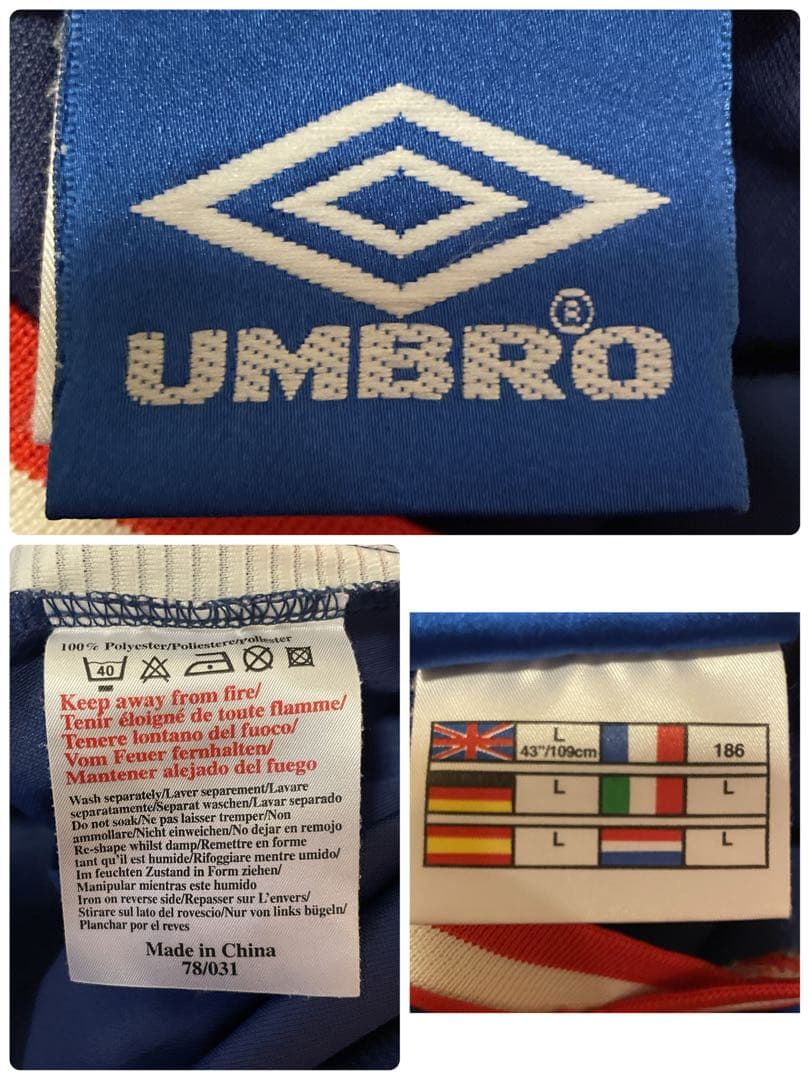 【希少】UMBRO×アヤックス/99-00/長袖ユニフォーム/刺繍ロゴ/L