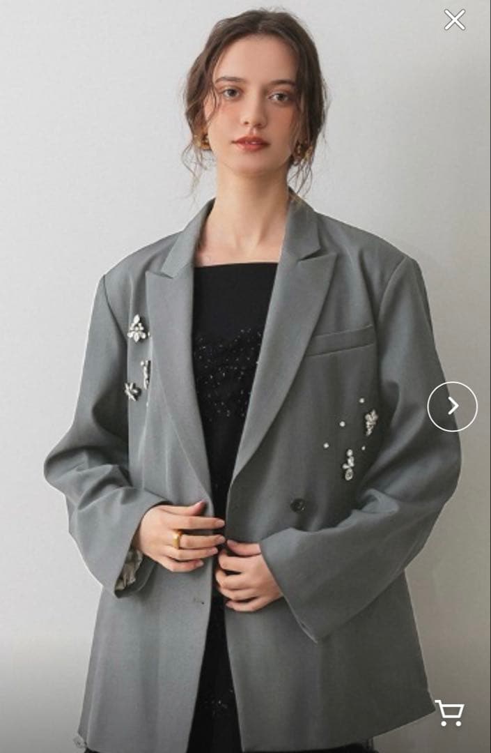 ANDRESD】jewels shine boxy jacket オケージョン
