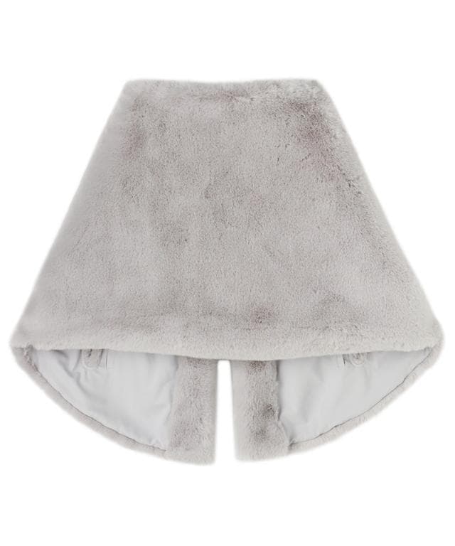 ★JENNEジェンヌ★リッチボリュームファーケープ★ライトグレー