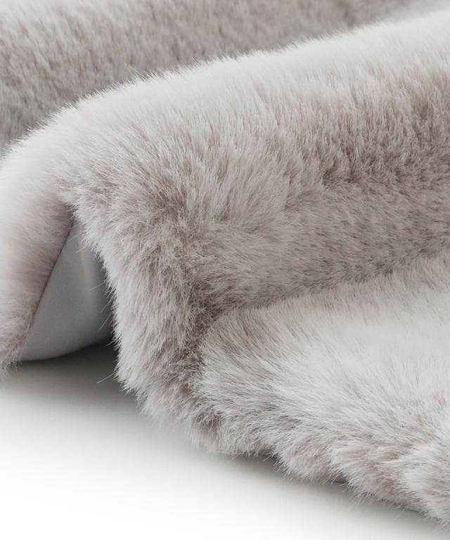 ★JENNEジェンヌ★リッチボリュームファーケープ★ライトグレー