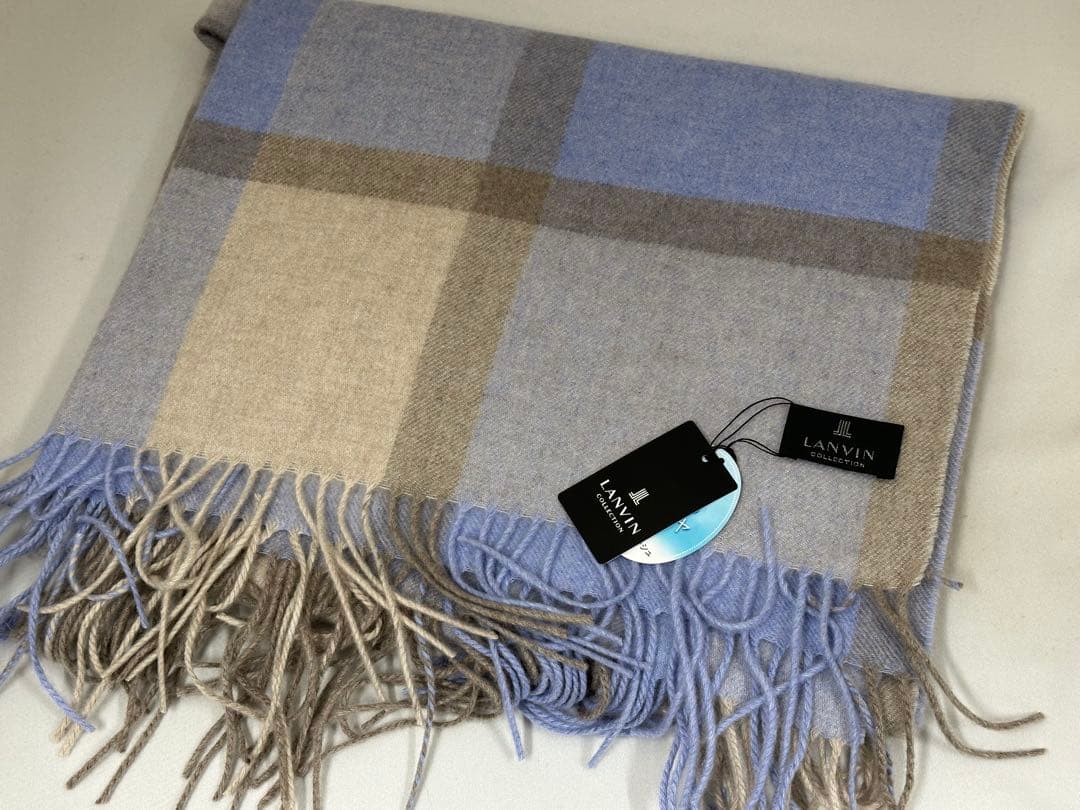 LANVIN COLLECTION ランバン カシミヤ チェックストール