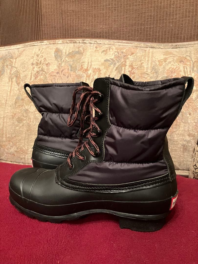 ハンター Hunter スノー レイン ブーツ　黒　ブラック　レディース　美品