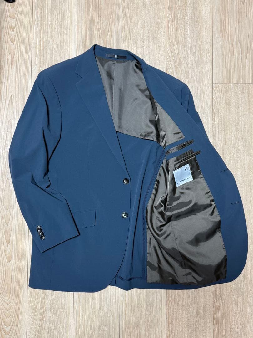 【1/3まで値引】 【未着用】オンワード樫山 ネイビー 洗えるスーツ