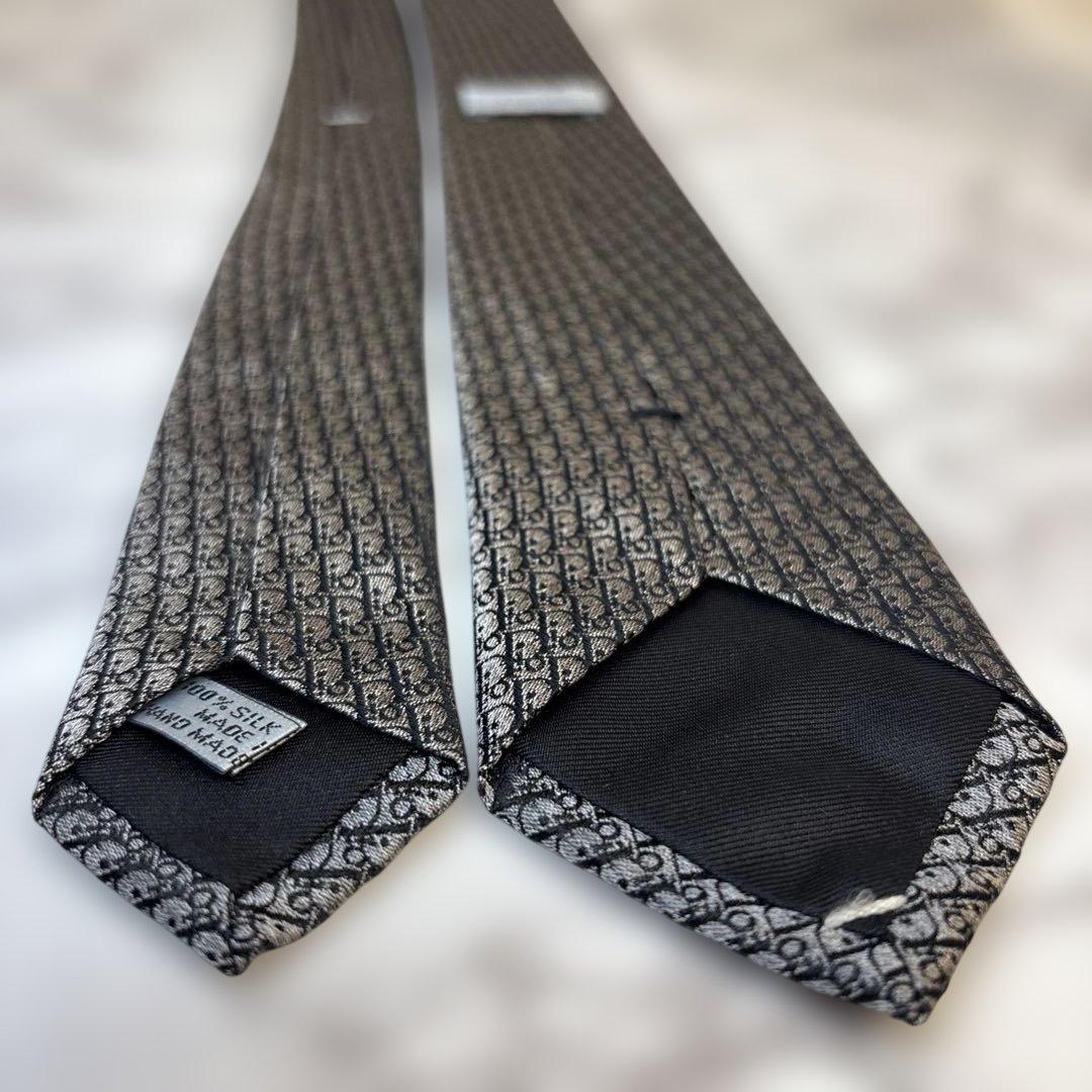 【箱付✨】Dior homme ネクタイ オブリーク柄　トロッター柄　グレー