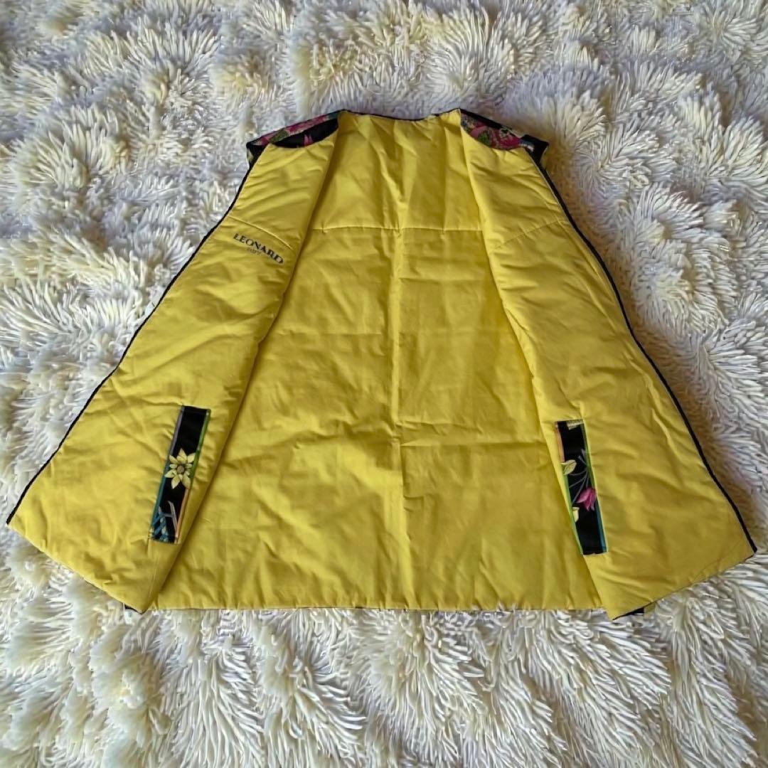 極美品★LEONARD レオナールスポーツ リバーシブル 中綿入りベスト ジレ