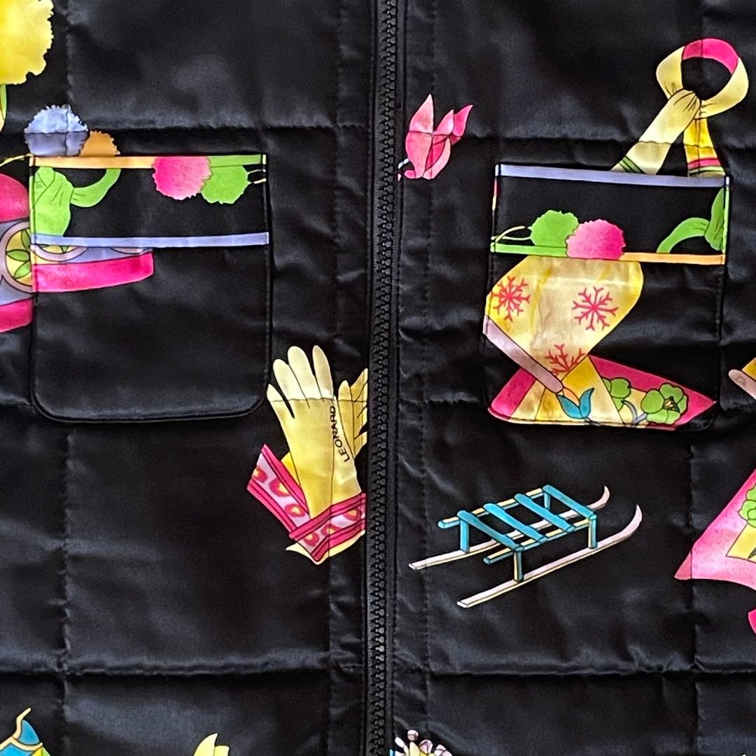 極美品★LEONARD レオナールスポーツ リバーシブル 中綿入りベスト ジレ