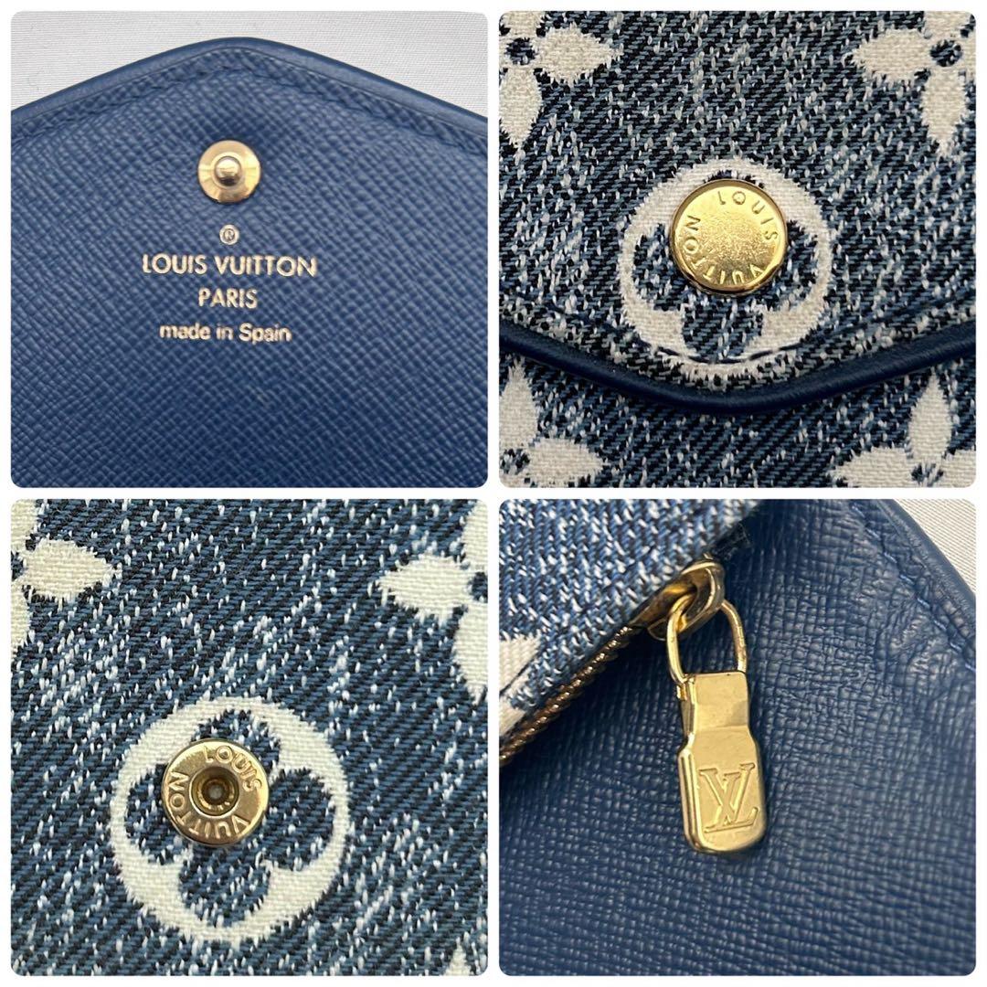 ルイヴィトン ポルトフォイユサラ モノ グラムジャガードデニム 長財布 マリーヌ