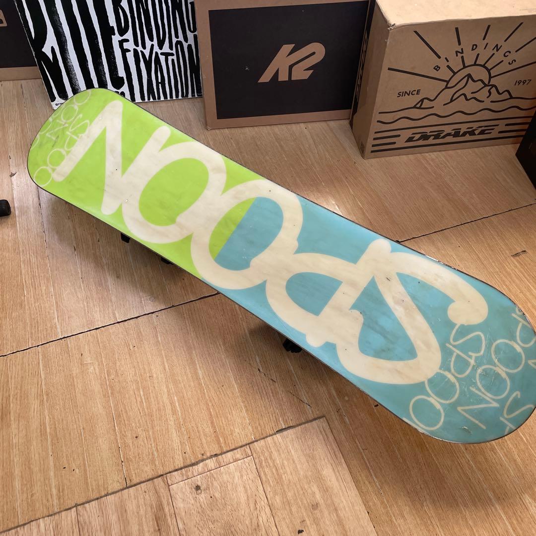 SPOON×ZUMA　キッズスノーボードセット　バイン付3点セット