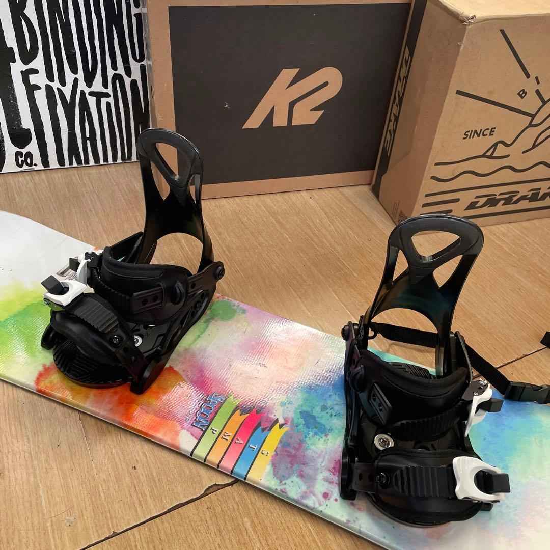 SPOON×ZUMA　キッズスノーボードセット　バイン付3点セット