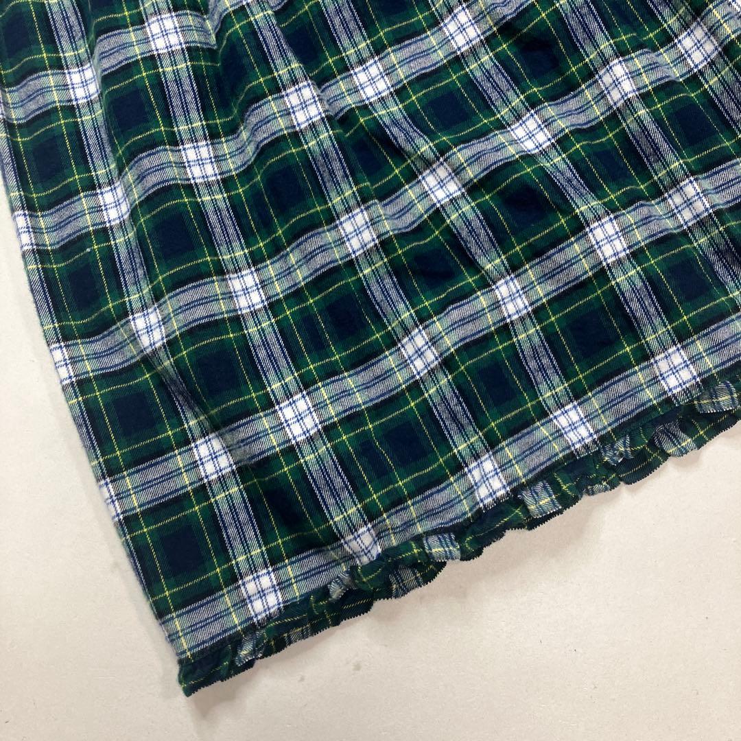 【美品】ピンクハウス グリーンタータンチェック ネル ジャンスカ2025年