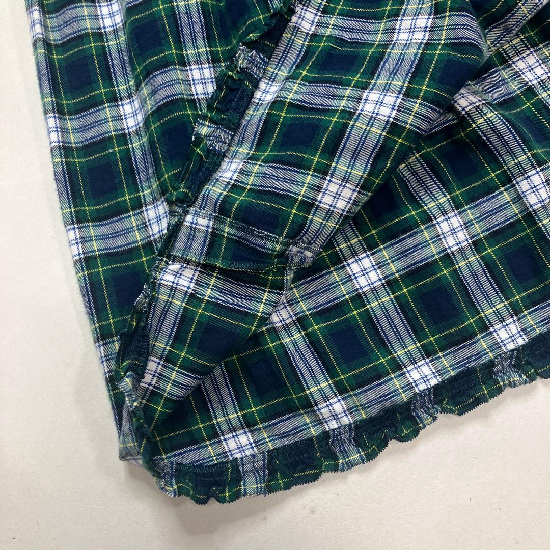 【美品】ピンクハウス グリーンタータンチェック ネル ジャンスカ2025年