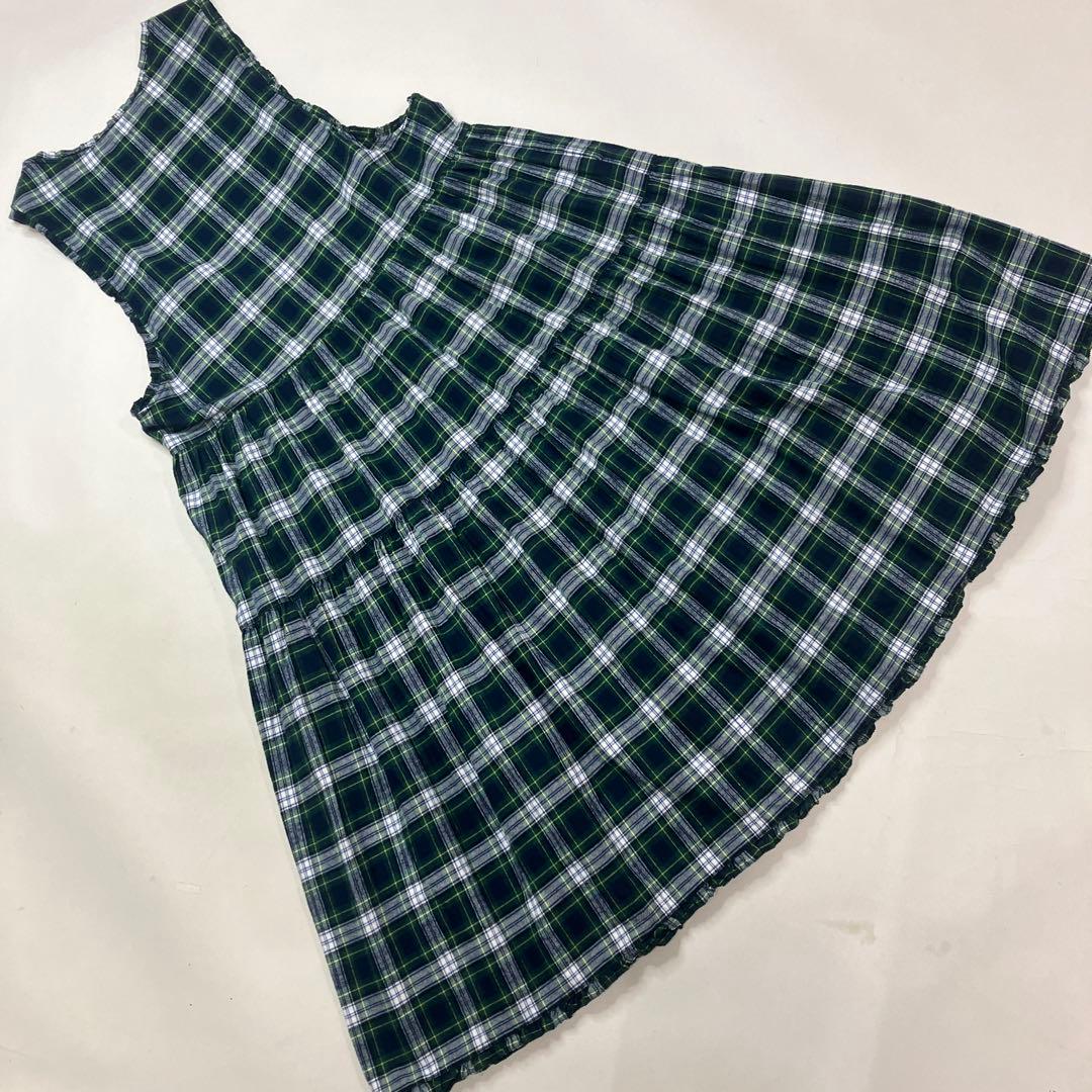 【美品】ピンクハウス グリーンタータンチェック ネル ジャンスカ2025年
