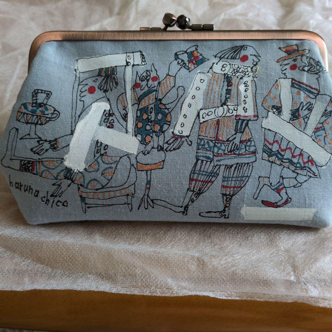 harunachico イラスト入りがま口財布