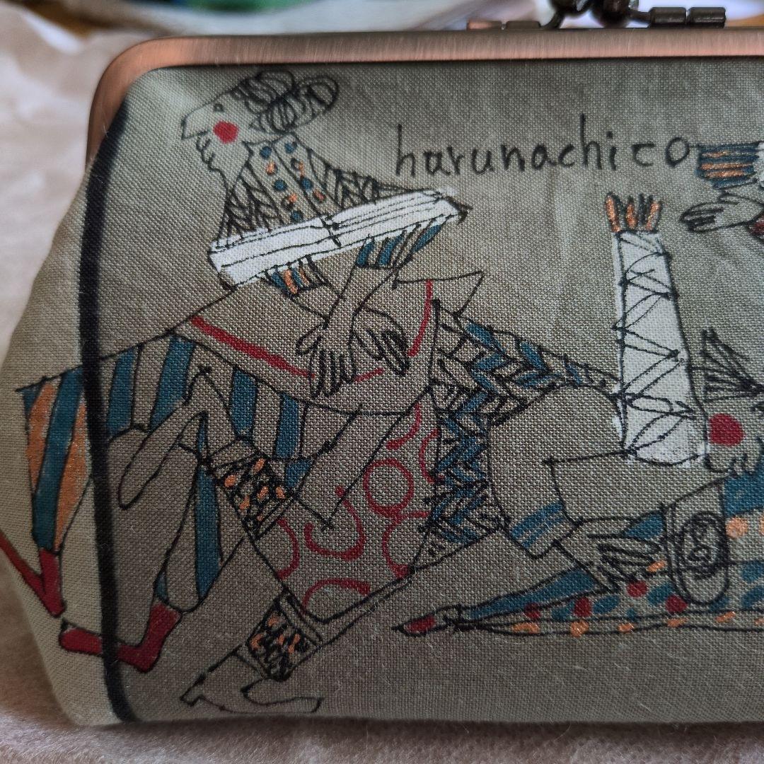 harunachico イラスト入りがま口財布