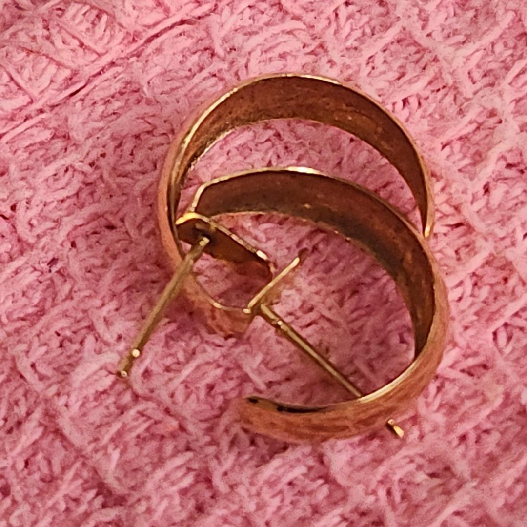 18K ピアス　ゴールド　フープピアス