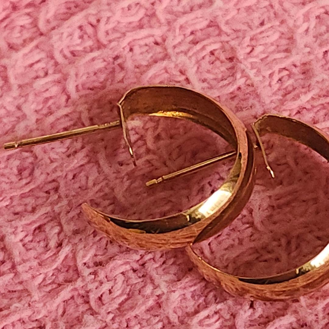 18K ピアス　ゴールド　フープピアス