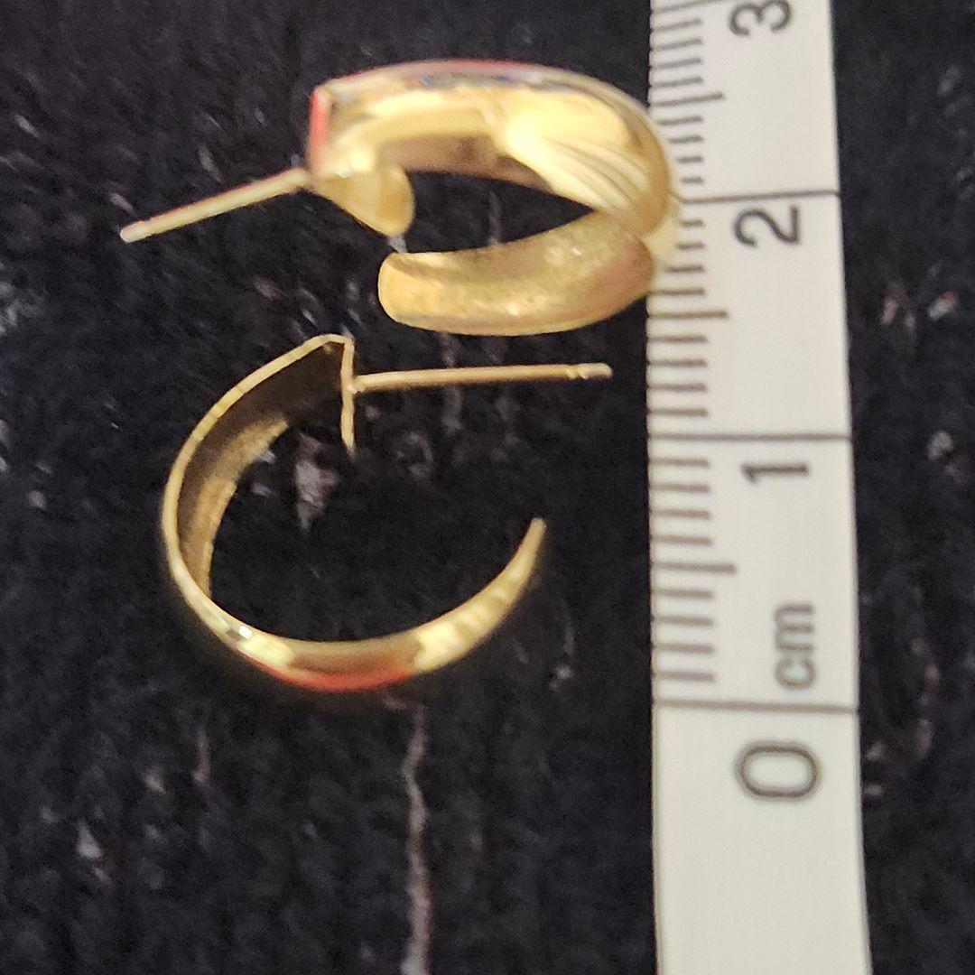 18K ピアス　ゴールド　フープピアス