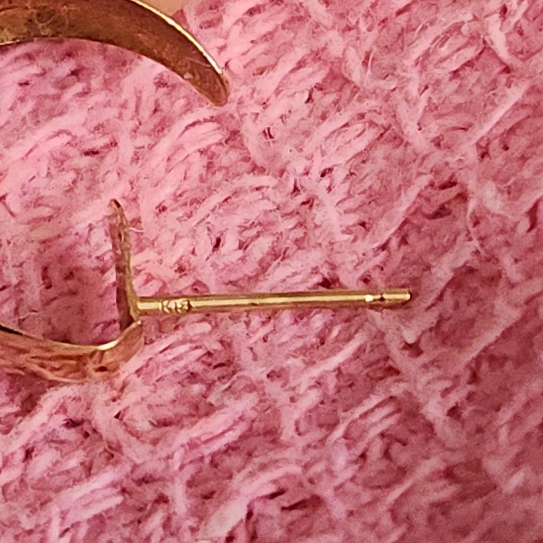 18K ピアス　ゴールド　フープピアス