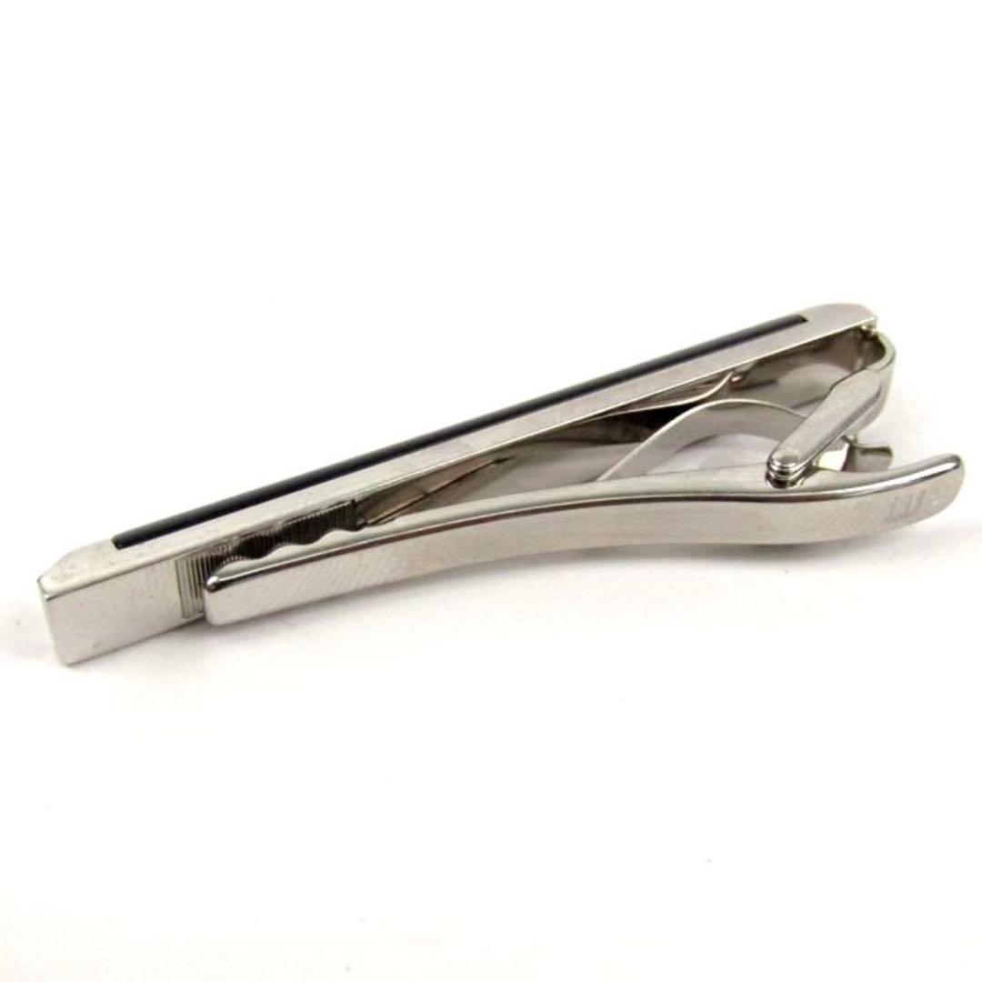 美品✨大人気ダンヒル ネクタイピン ロゴ シルバー ブラック ドイツ製高級感希少