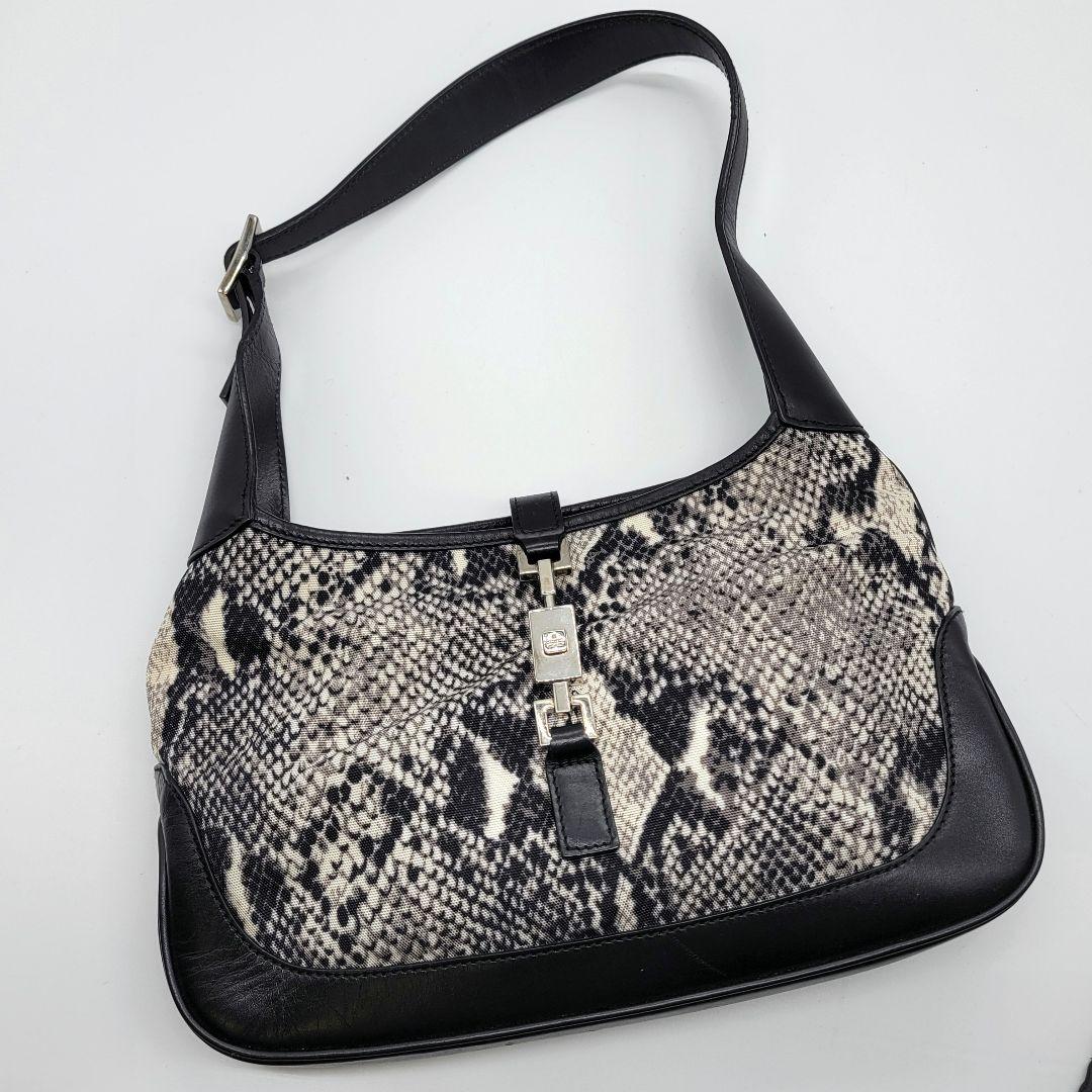 希少✨️GUCCI 00s tomford期 パイソン柄 ジャッキー ショルダー