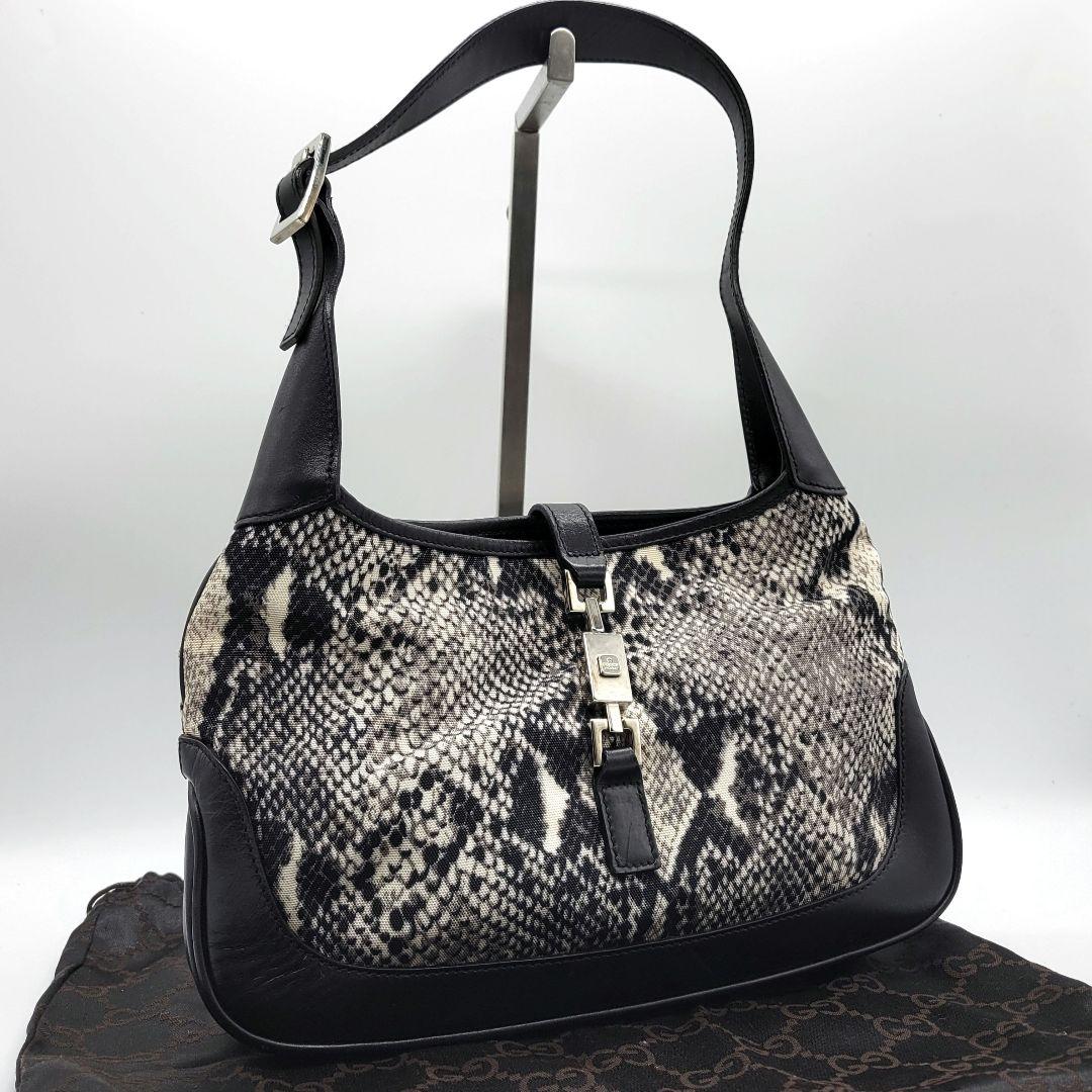 希少✨️GUCCI 00s tomford期 パイソン柄 ジャッキー ショルダー