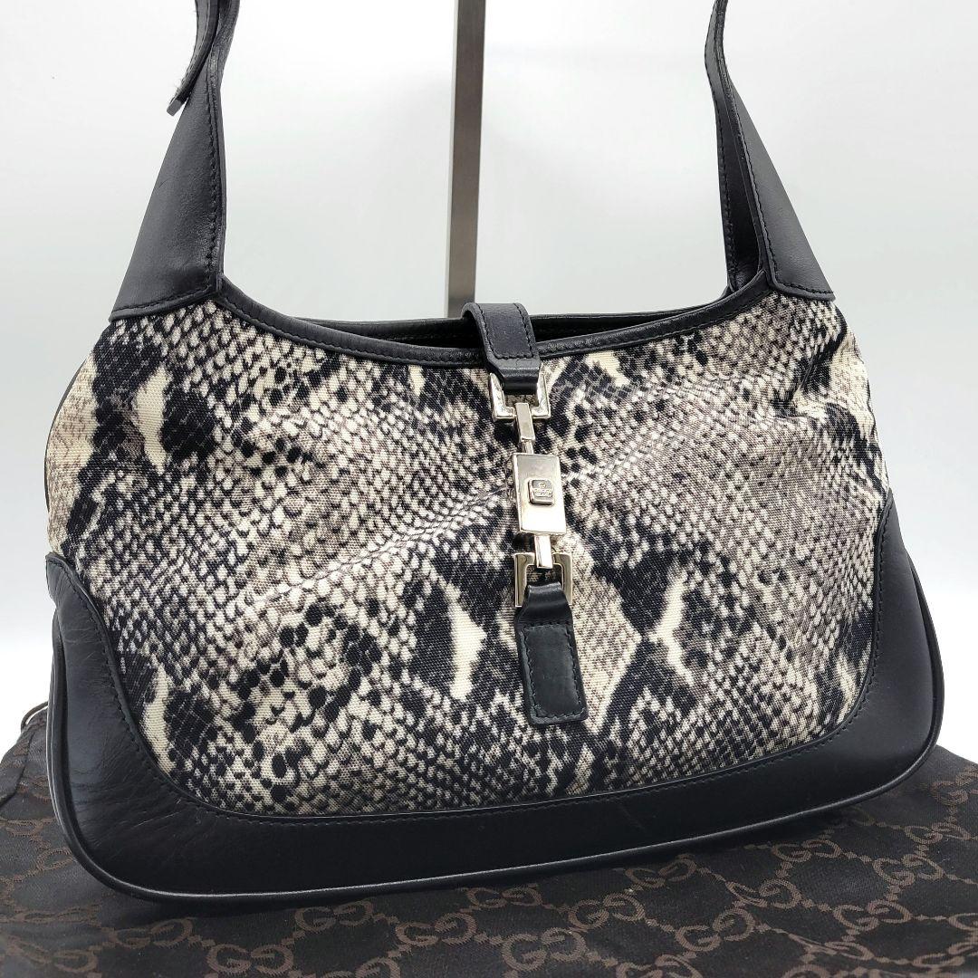 希少✨️GUCCI 00s tomford期 パイソン柄 ジャッキー ショルダー
