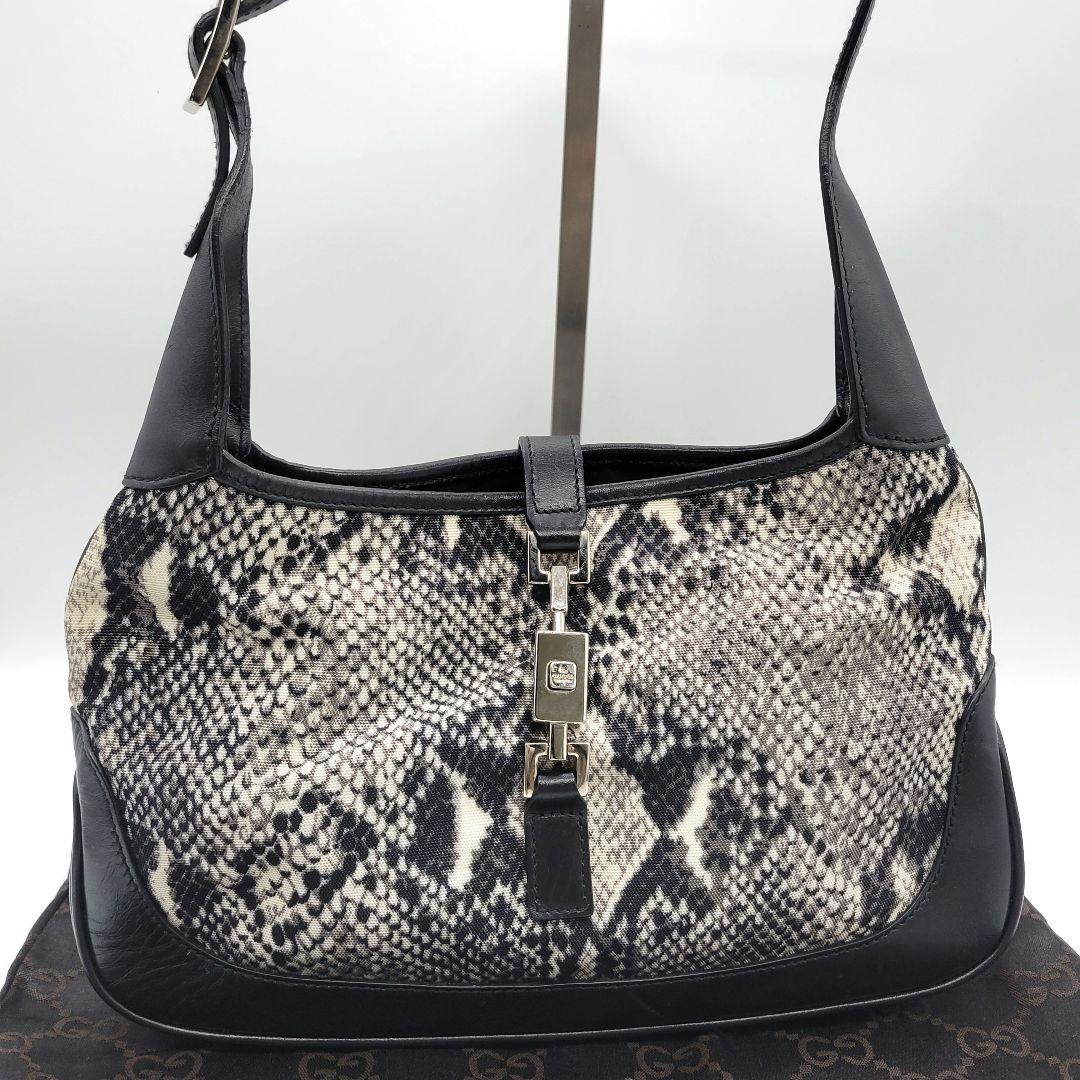 希少✨️GUCCI 00s tomford期 パイソン柄 ジャッキー ショルダー
