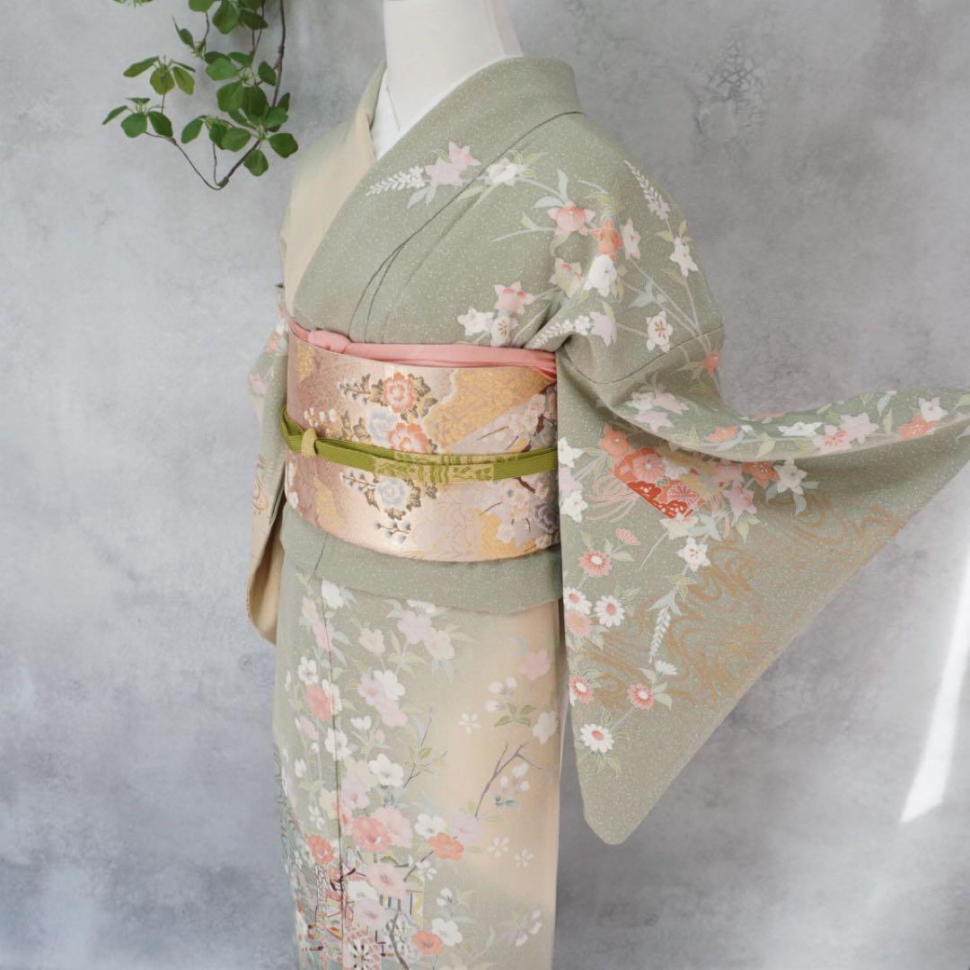 訪問着フルセット　261▪︎ 入学式　お宮参り【訪問着、袋帯、帯締め、帯揚げ】