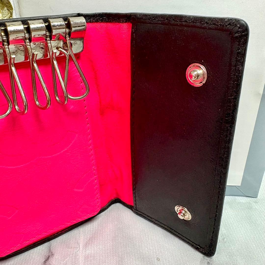 ♡4.6万→1.9万♡シャネル 6連キーケース カンボン ラムスキン 美品