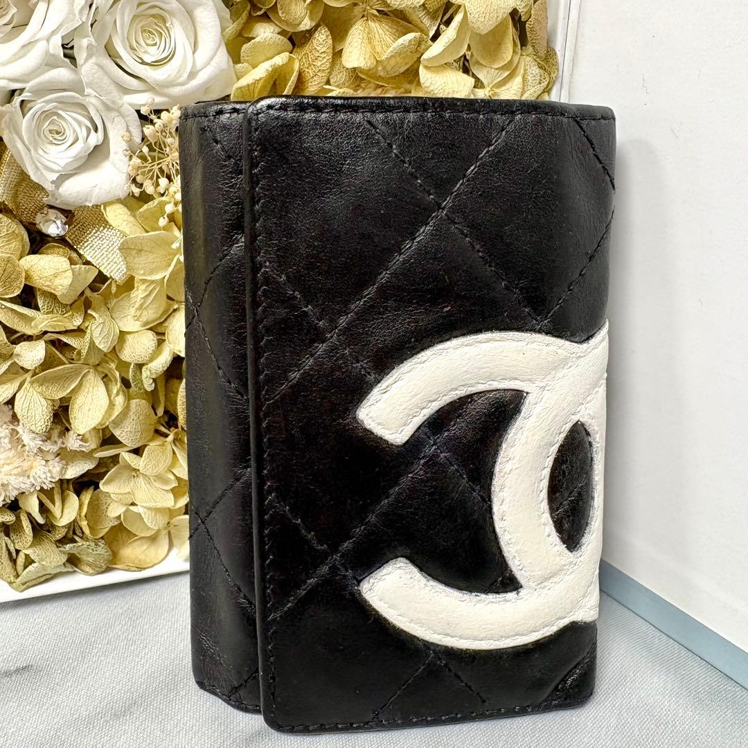 ♡4.6万→1.9万♡シャネル 6連キーケース カンボン ラムスキン 美品