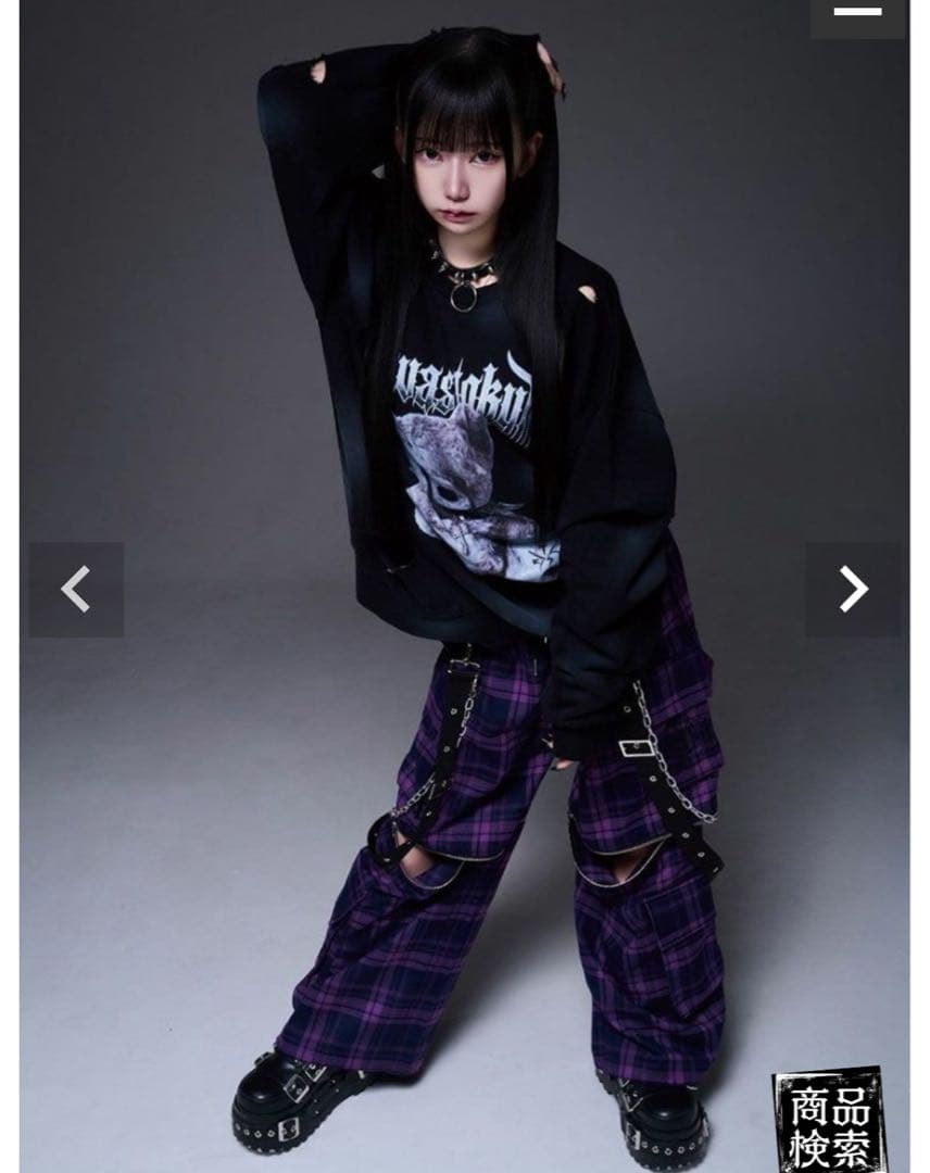 ⭐︎トラバストーキョー サスペンダー付き2wayセパレートカーゴパンツ パープル⭐︎