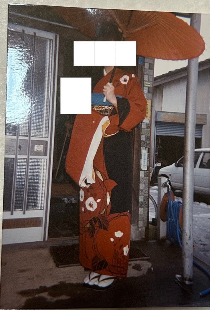 【美品✨️】振袖フルセット レトロモダン 赤 黒 椿 1998年製 成人式 卒業式