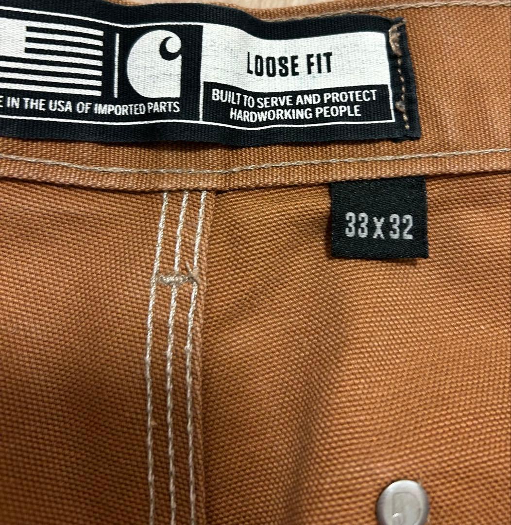 Carhartt USA製 ダブルニー ペインター ブラウン W33 L32