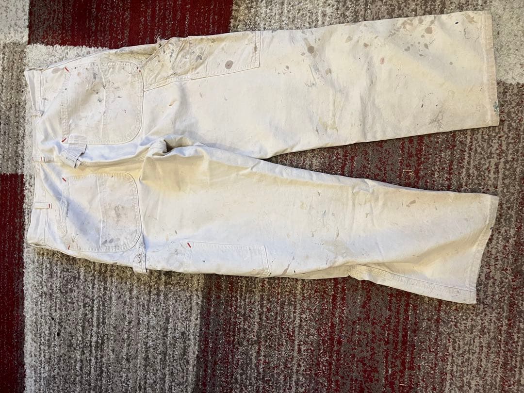 カーハート　ホワイト ペインターパンツ 汚れあり
