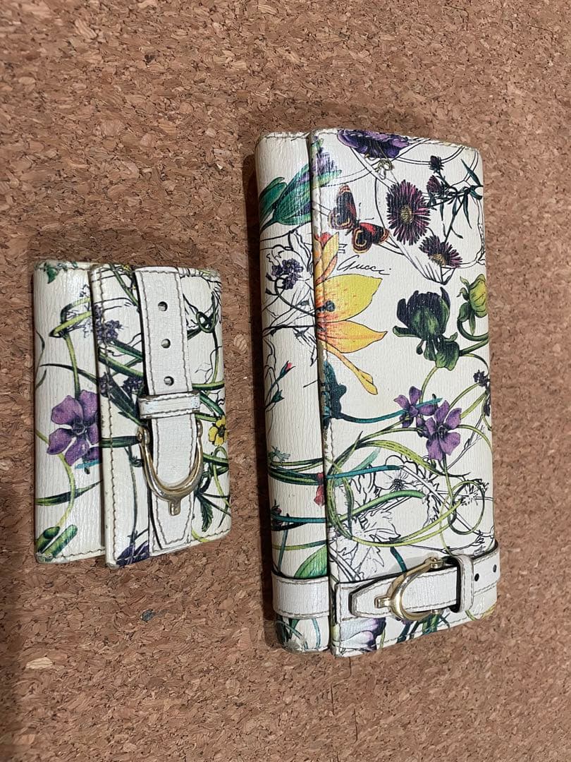 【GUCCI】花柄 二つ折り財布 とキーケース2点セット