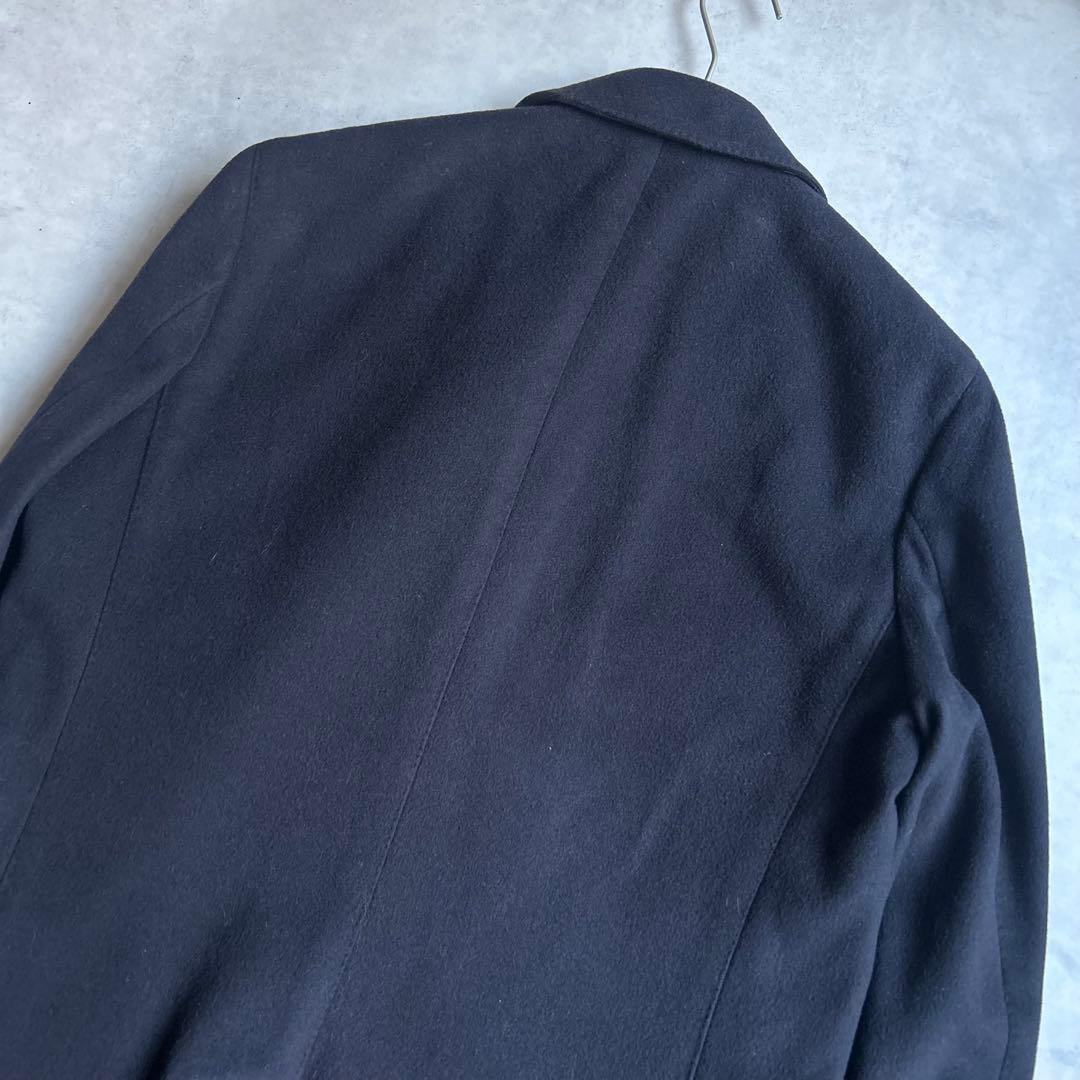 ラルディーニ チェスターコート ロング カシミヤ混 ダブル 通勤 ブートニエール