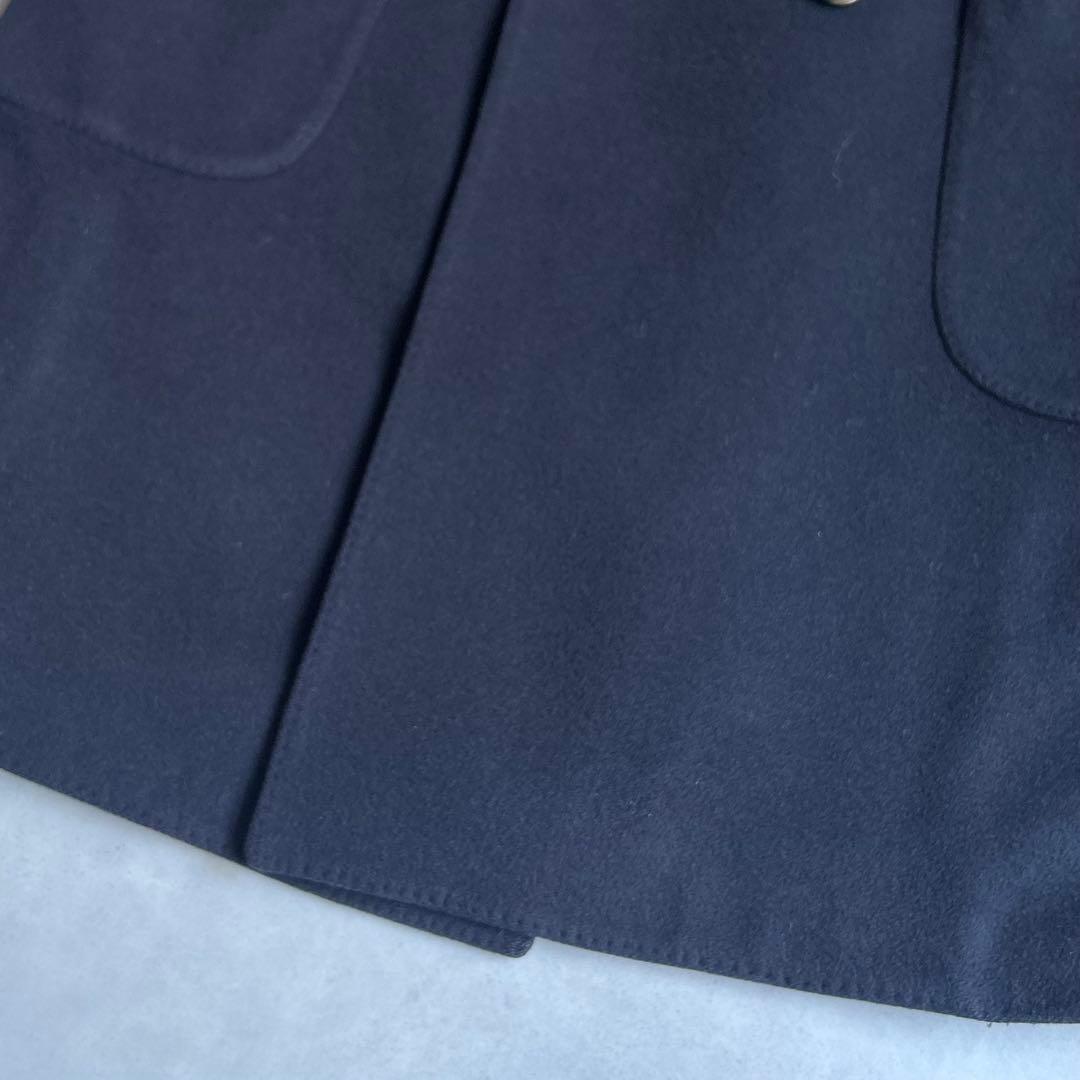 ラルディーニ チェスターコート ロング カシミヤ混 ダブル 通勤 ブートニエール