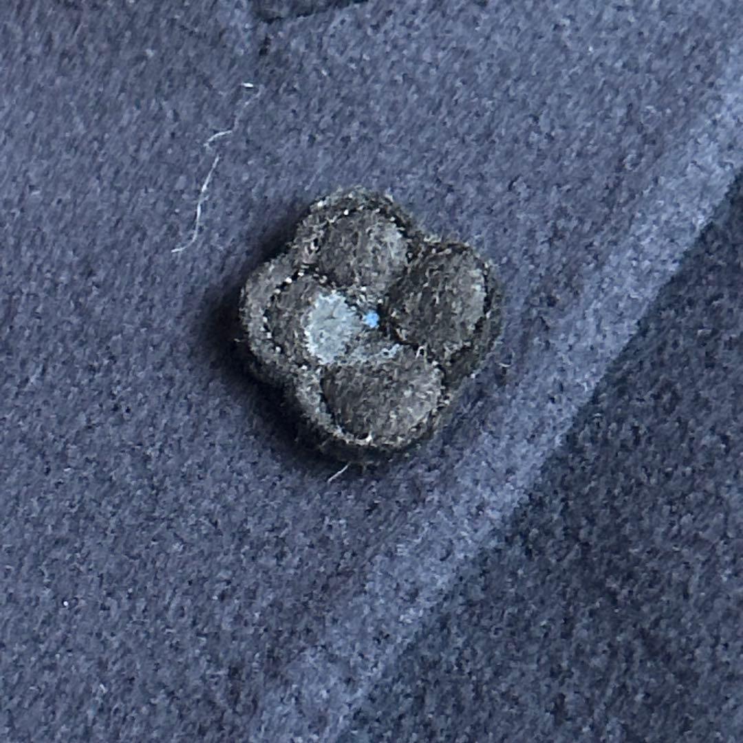 ラルディーニ チェスターコート ロング カシミヤ混 ダブル 通勤 ブートニエール