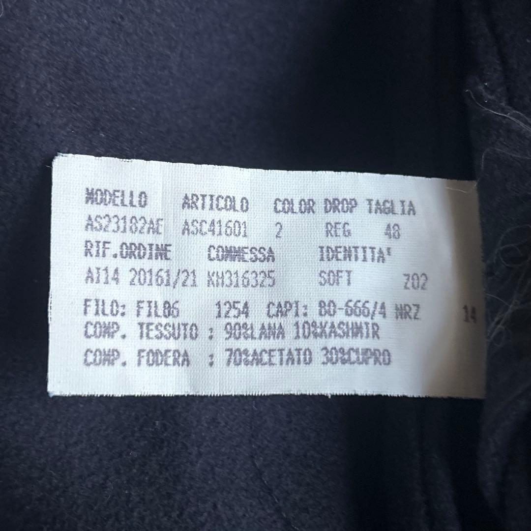 ラルディーニ チェスターコート ロング カシミヤ混 ダブル 通勤 ブートニエール