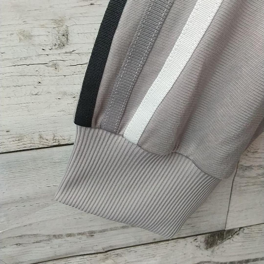 希少サイズ☆アディダス 刺繍ロゴ トラックジャケット 3L相当 グレー×ブラック