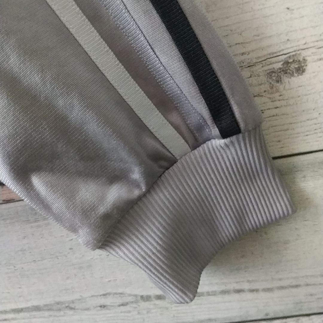 希少サイズ☆アディダス 刺繍ロゴ トラックジャケット 3L相当 グレー×ブラック