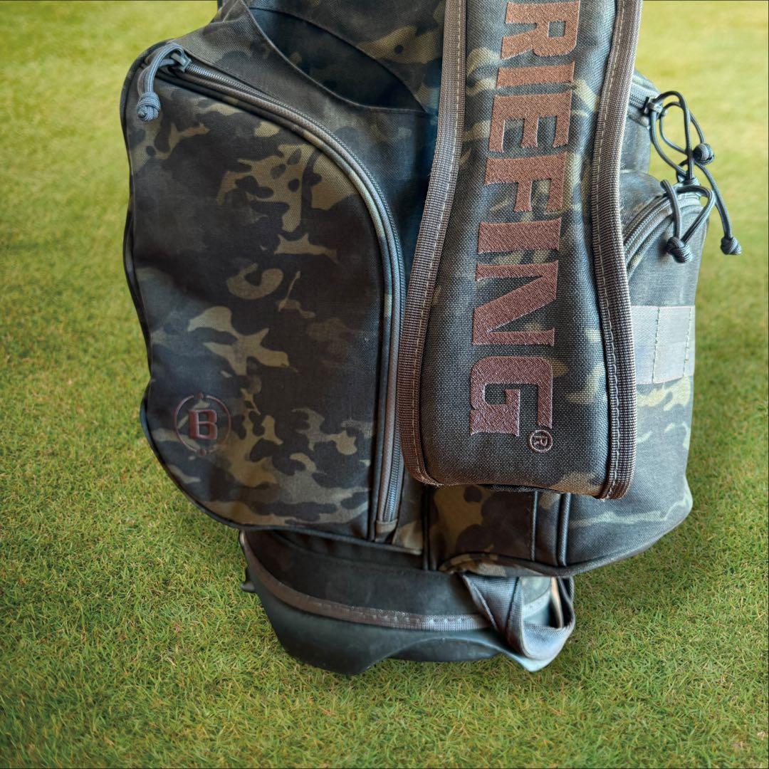 おまけ有　ブリーフィング　キャディバッグ　迷彩　カモフラ　黒　グリーン　CR-4