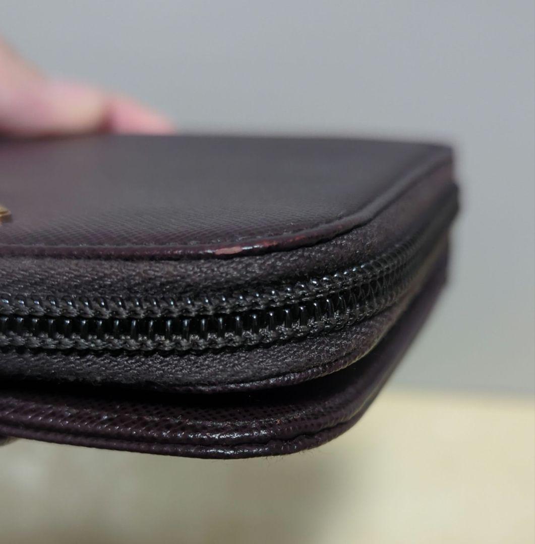 【美品】PRADA 二つ折り財布 ブラウン サフィアーノレザー　値段交渉◯