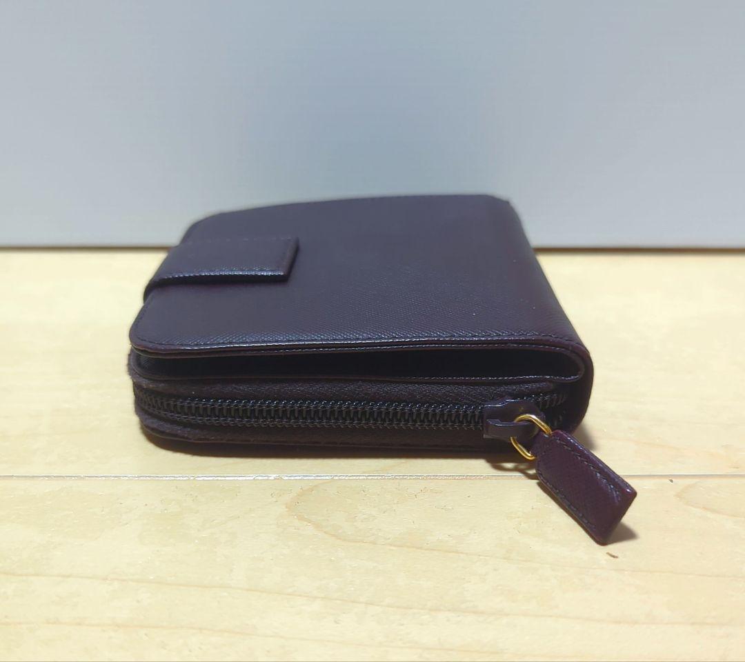 【美品】PRADA 二つ折り財布 ブラウン サフィアーノレザー　値段交渉◯