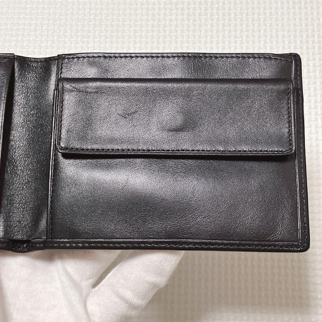 未使用　VERSACE ヴェルサーチ　レザー二つ折り財布　ブラック　黒　箱付き