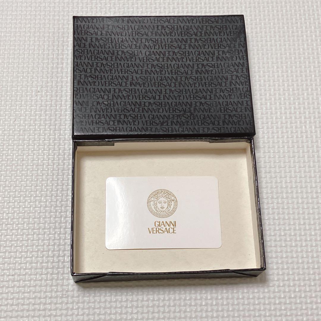 未使用　VERSACE ヴェルサーチ　レザー二つ折り財布　ブラック　黒　箱付き