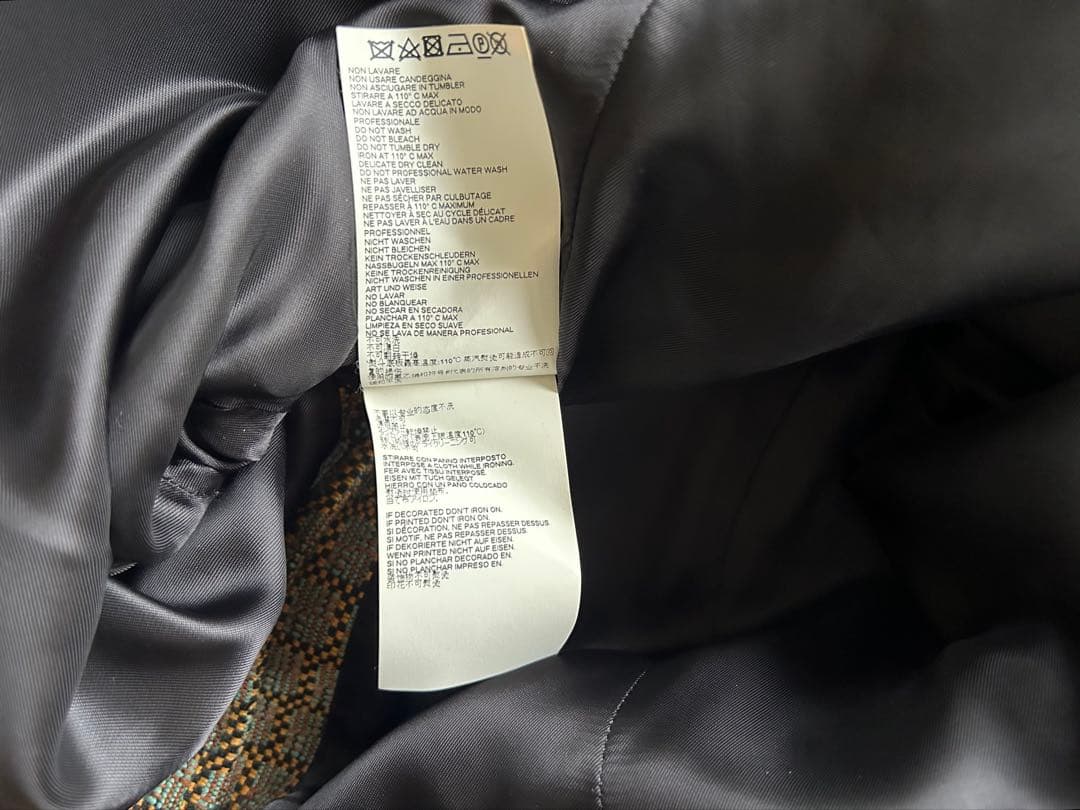 MM6 チェック柄 ハーフコート 44